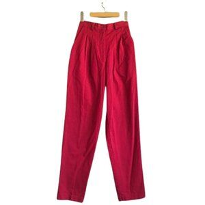 Vintage very high waist 100% cotton hot pink pants trousers